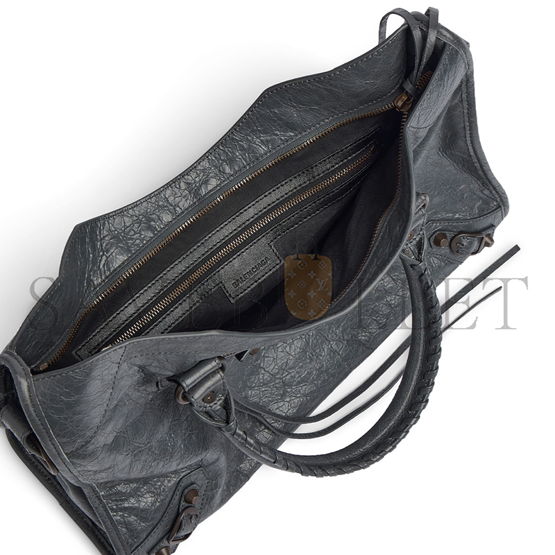 BALENCIAGA LE CITY MEDIUM BAG IN VOLCANIC ROCK (38*24*13cm) 